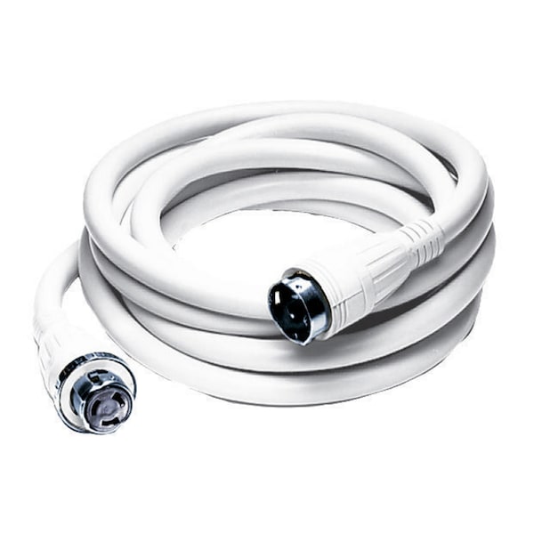 Locking Devices, Twist-Lock, Marine Grade, Ship to Shore Cableset, 50A 125/250V, 3-Pole 4-Wire Grounding, Non-NEMA, White
